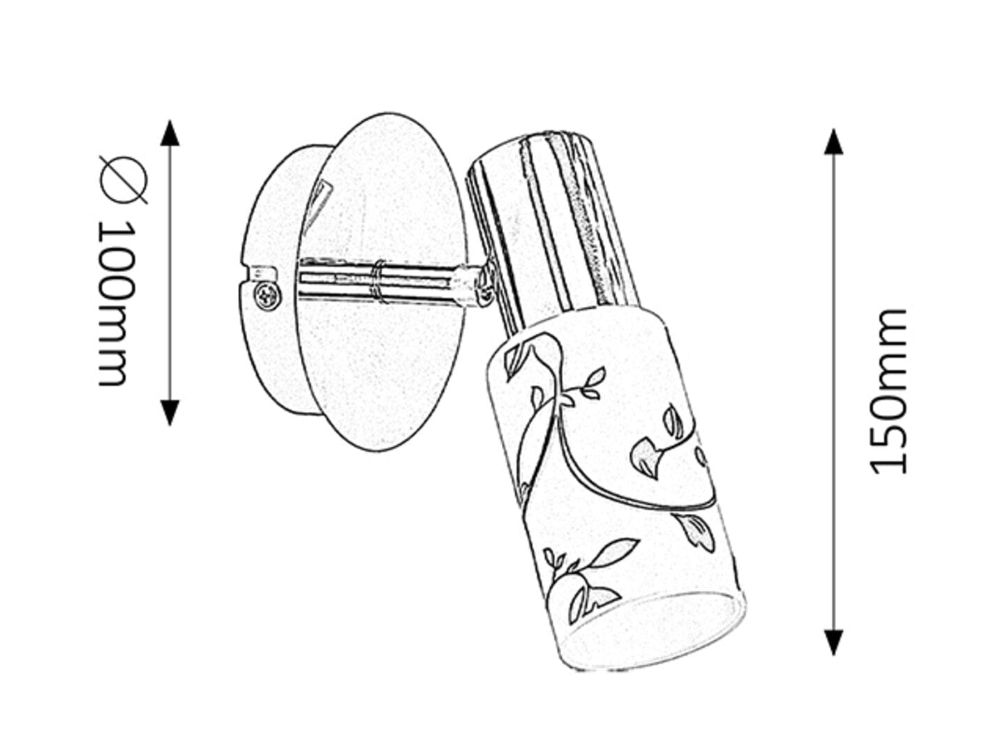 RabaLux Lampada da parete Blossom 6175 Cromo