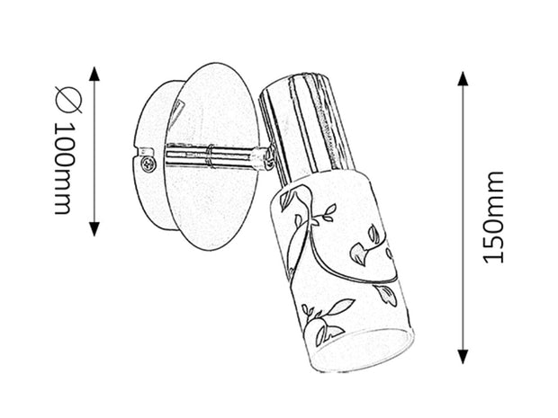 RabaLux Lampada da parete Blossom 6175 Cromo