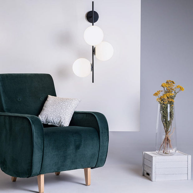 Customform Lampada da parete Bobler 1Connect Nero