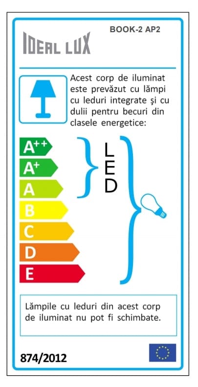 IdealLux Lampada da parete Book-2 AP2 Bianco