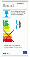 IdealLux Lampada da parete Bow AP114