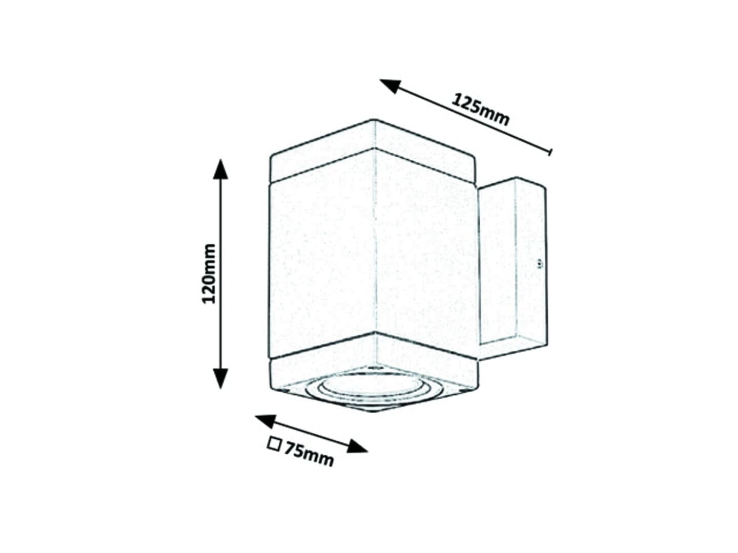 RabaLux Lampada da parete Buffalo Square 7887 Antracite