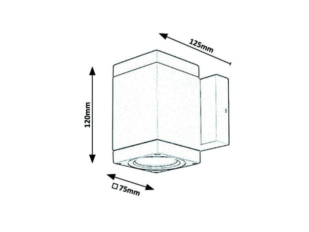 RabaLux Lampada da parete Buffalo Square 7887 Antracite