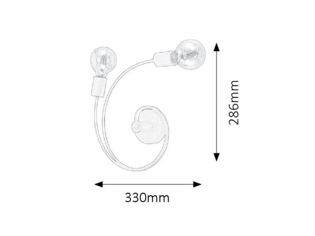 RabaLux Lampada da parete Carly 2094 Nero