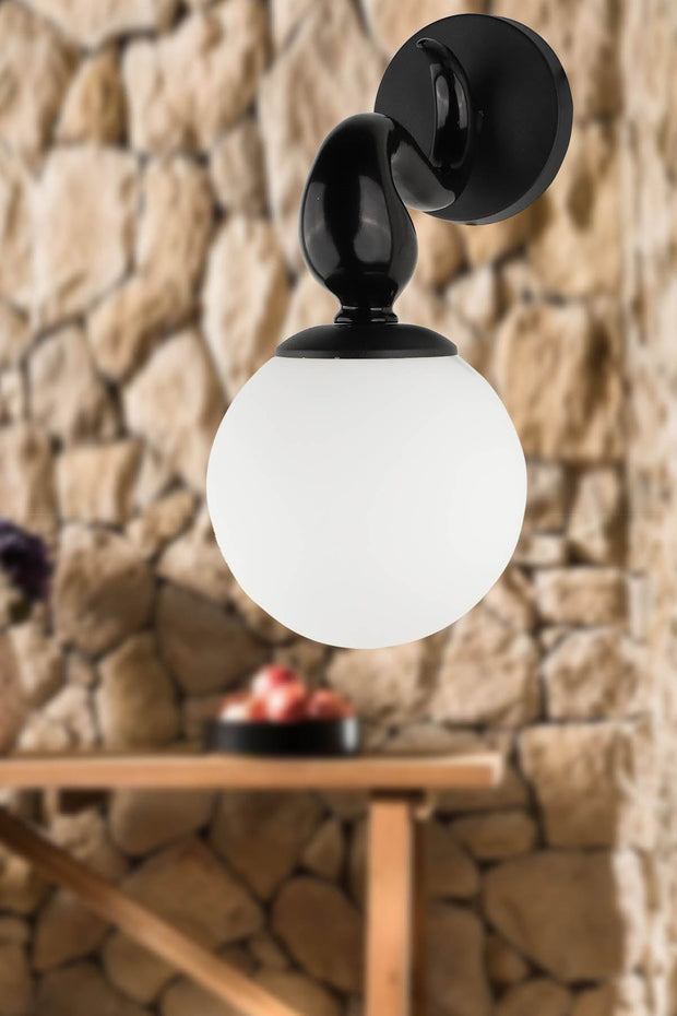 Oyo Lampada da parete Cekya Bianco e Nero