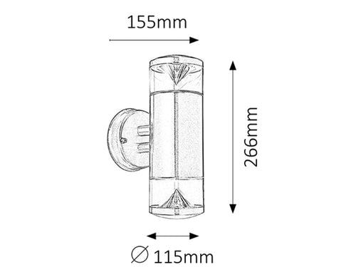 RabaLux Lampada da parete Charlotte Big 8560 Cromo