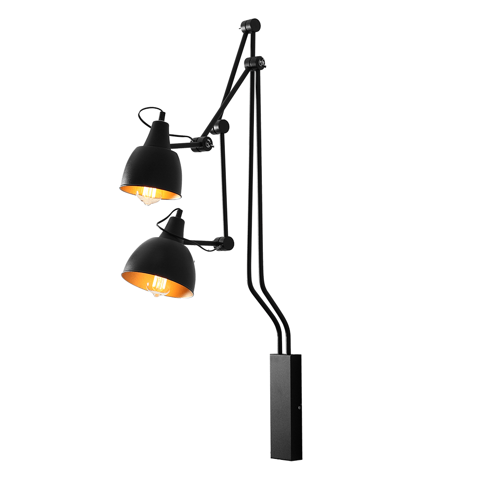 Customform Lampada da parete Coben Wall 2 Nero