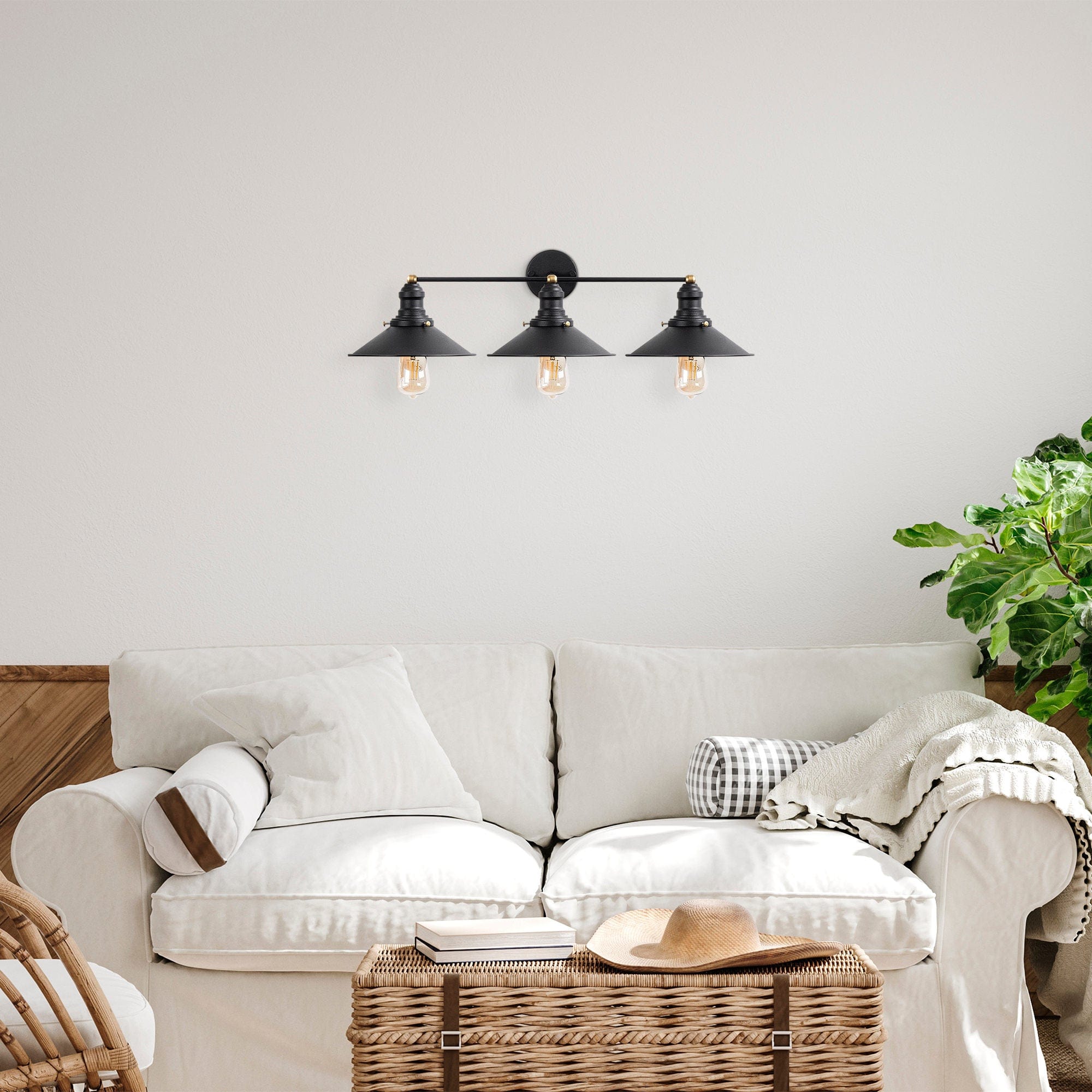 Asir Lampada da parete Conical 12185 Nero