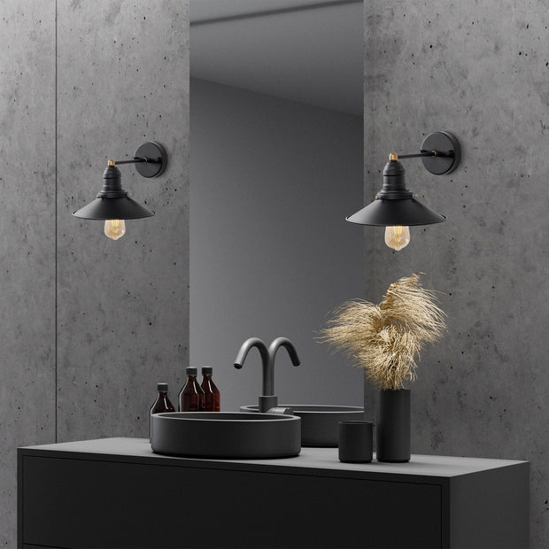 Asir Lampada da parete Conical 12195 Nero