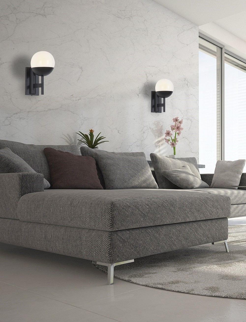 Maxlight Lampada da parete Dallas W0255 Nero