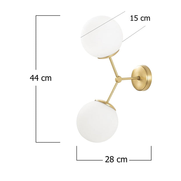 Asir Lampada da parete Damar 6341 Oro