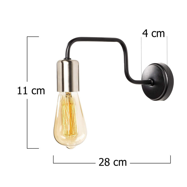 Asir Lampada da parete Denge 3432 Nero