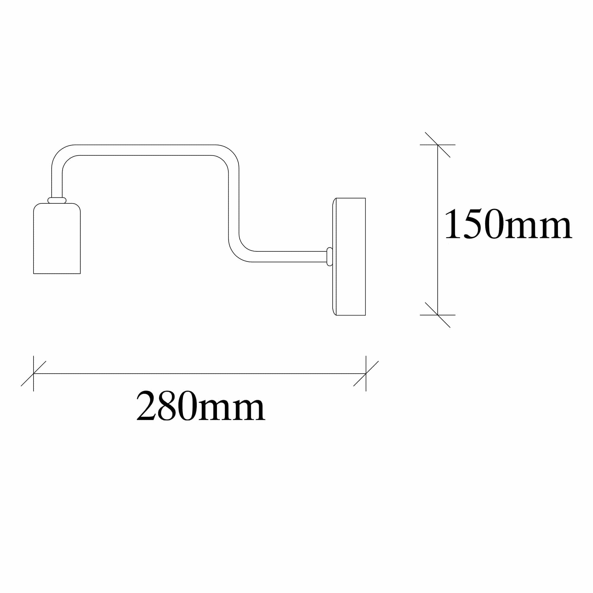 Asir Lampada da parete Denge Small 3433 Nero