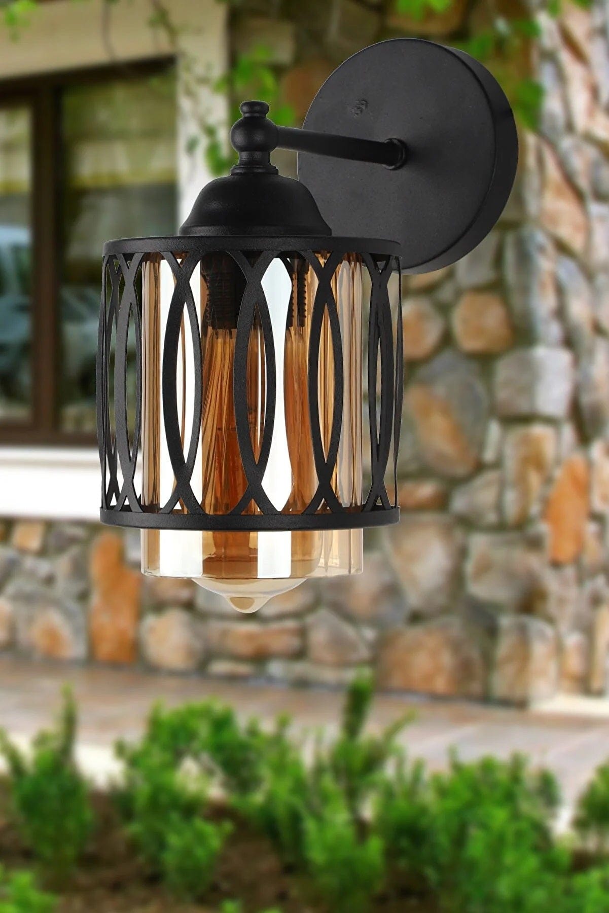 Oyo Lampada da parete Doha Nero