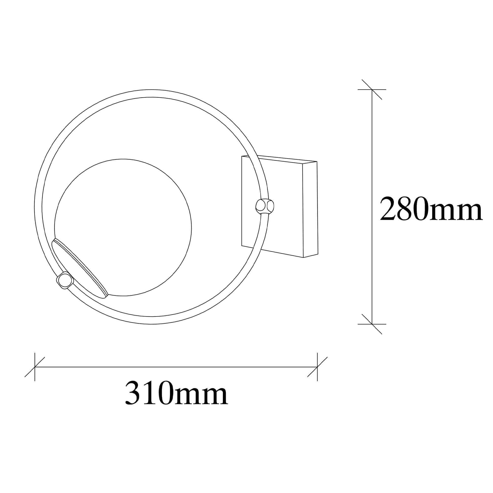 Asir Lampada da parete Dolunay 3911 Bianco