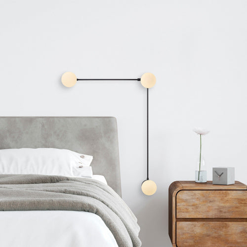 Asir Lampada da parete Domino 11048 Nero