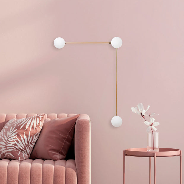 Asir Lampada da parete Domino 11049 Ottone