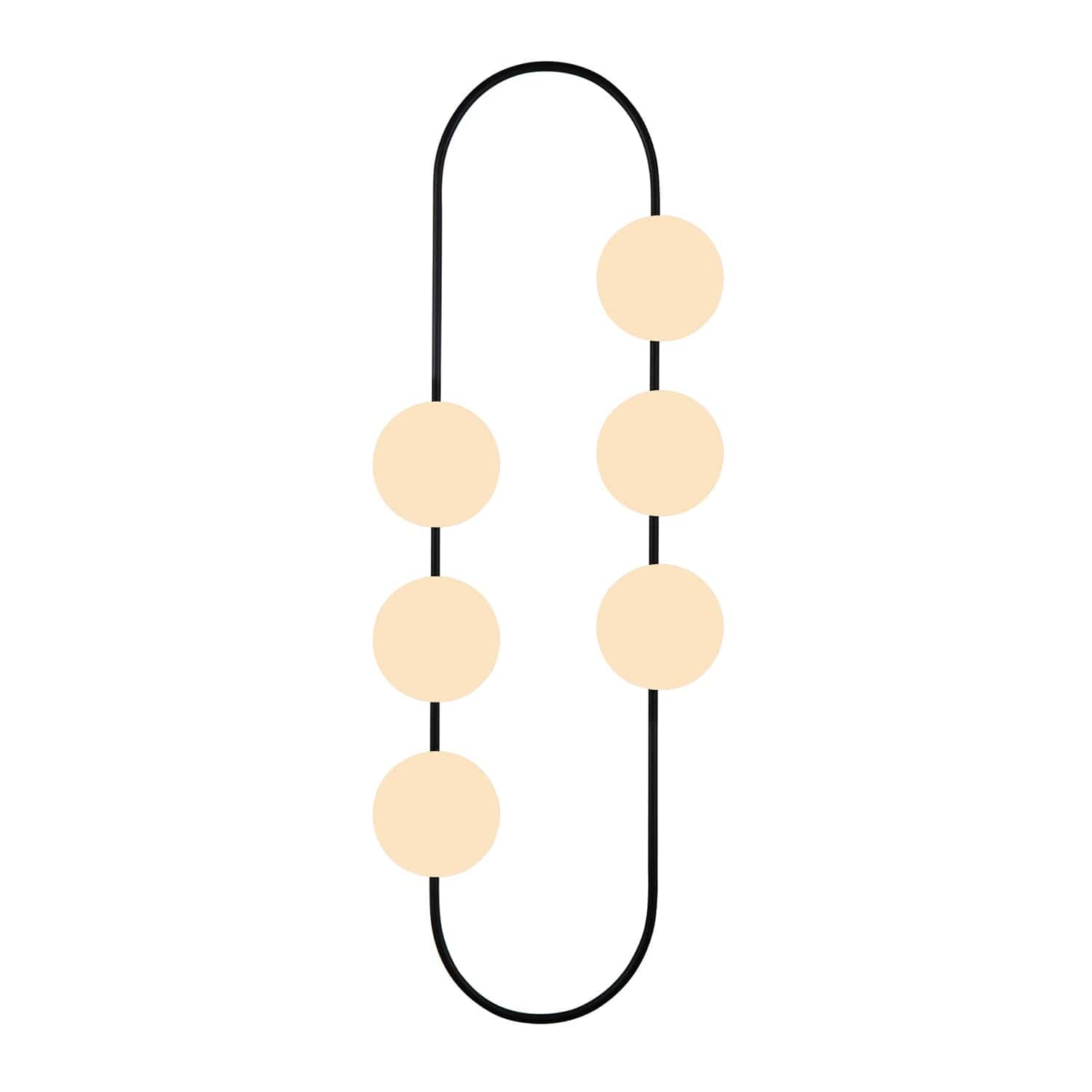 Oyo Lampada da parete Elips Bianco e Nero