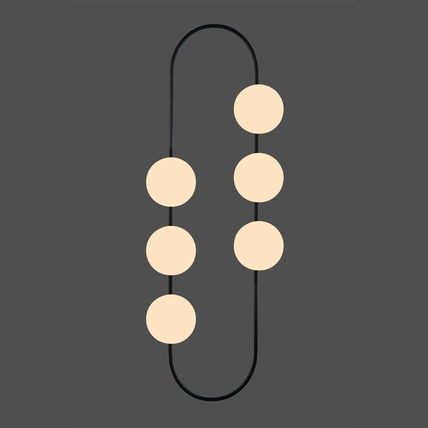 Oyo Lampada da parete Elips Bianco e Nero