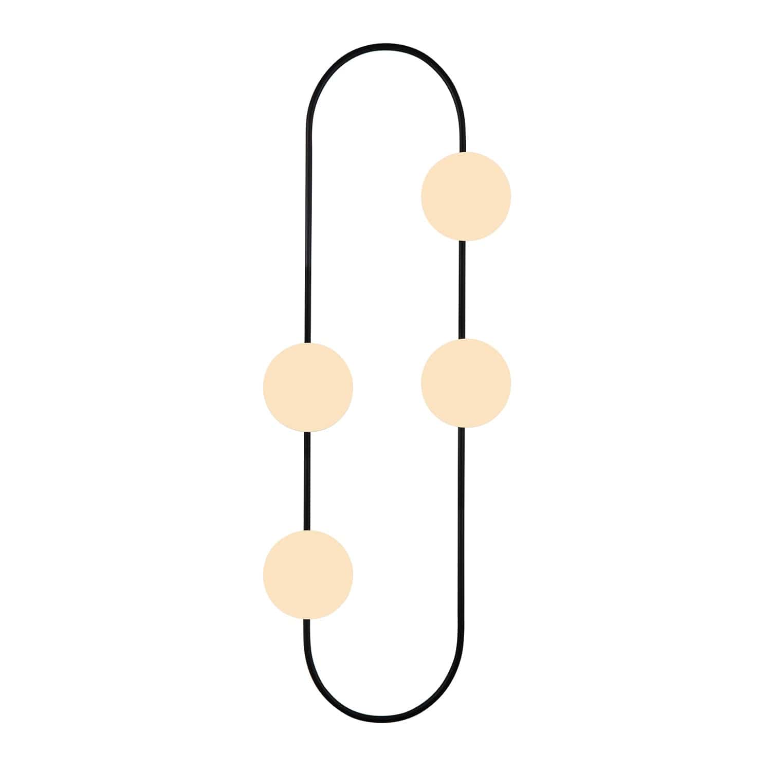 Oyo Lampada da parete Elips Bianco e Nero