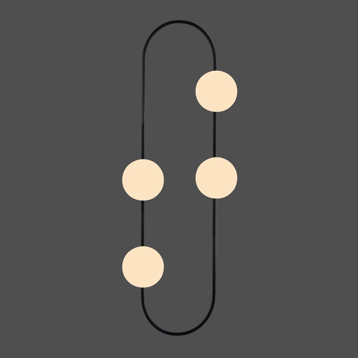 Oyo Lampada da parete Elips Bianco e Nero