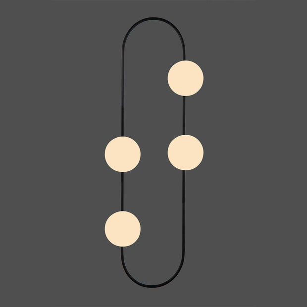 Oyo Lampada da parete Elips Bianco e Nero