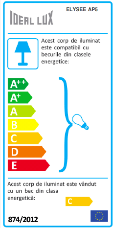 IdealLux Lampada da parete Elysee AP5