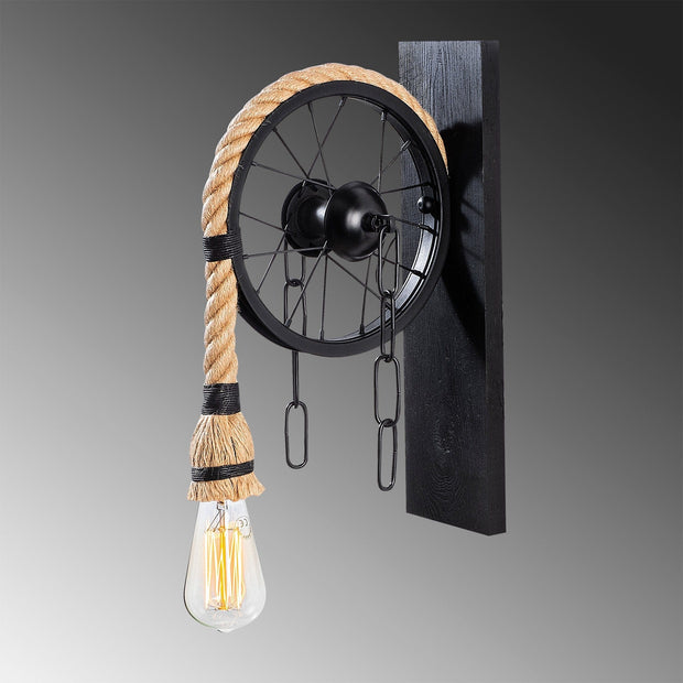 Asir Lampada da parete Erebos 123-A Nero