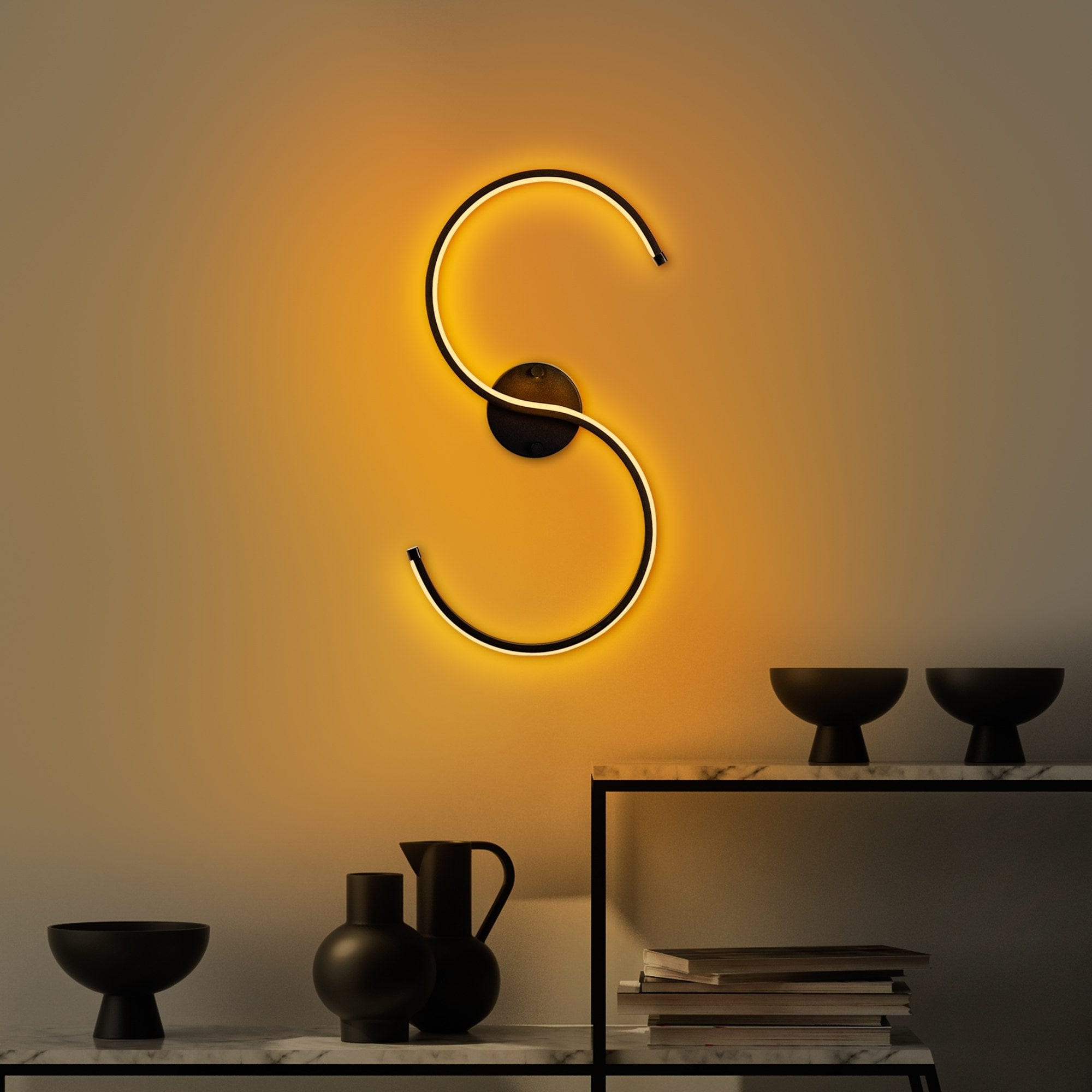 Lampada da parete Es 13579 Nero