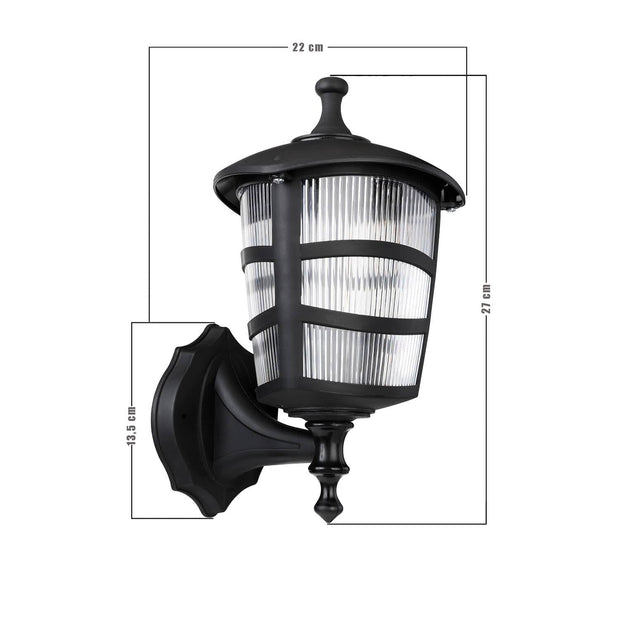 Oyo Lampada da parete esterno Ucgen Nero