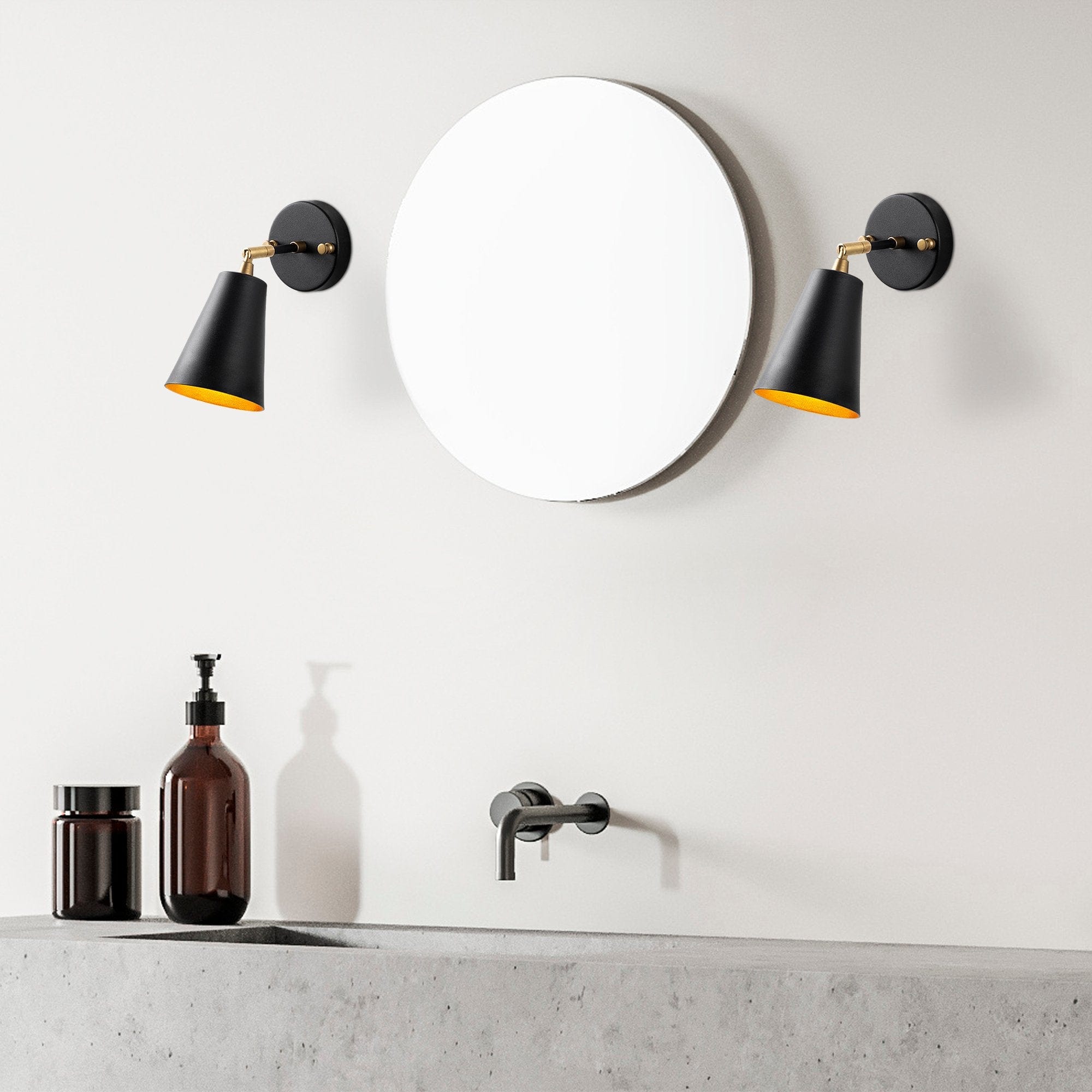 Asir Lampada da parete Evander 13191 Nero