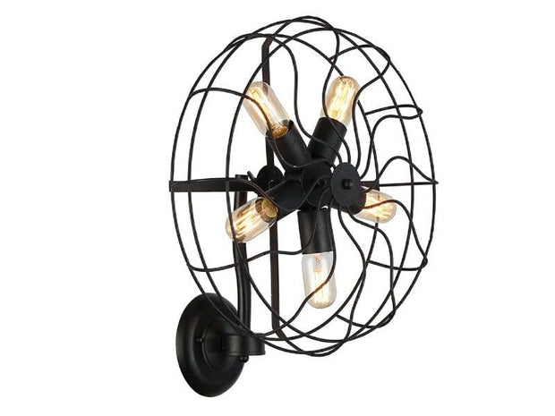 Azzarddo Lampada da parete Fan AZ1349 Nero