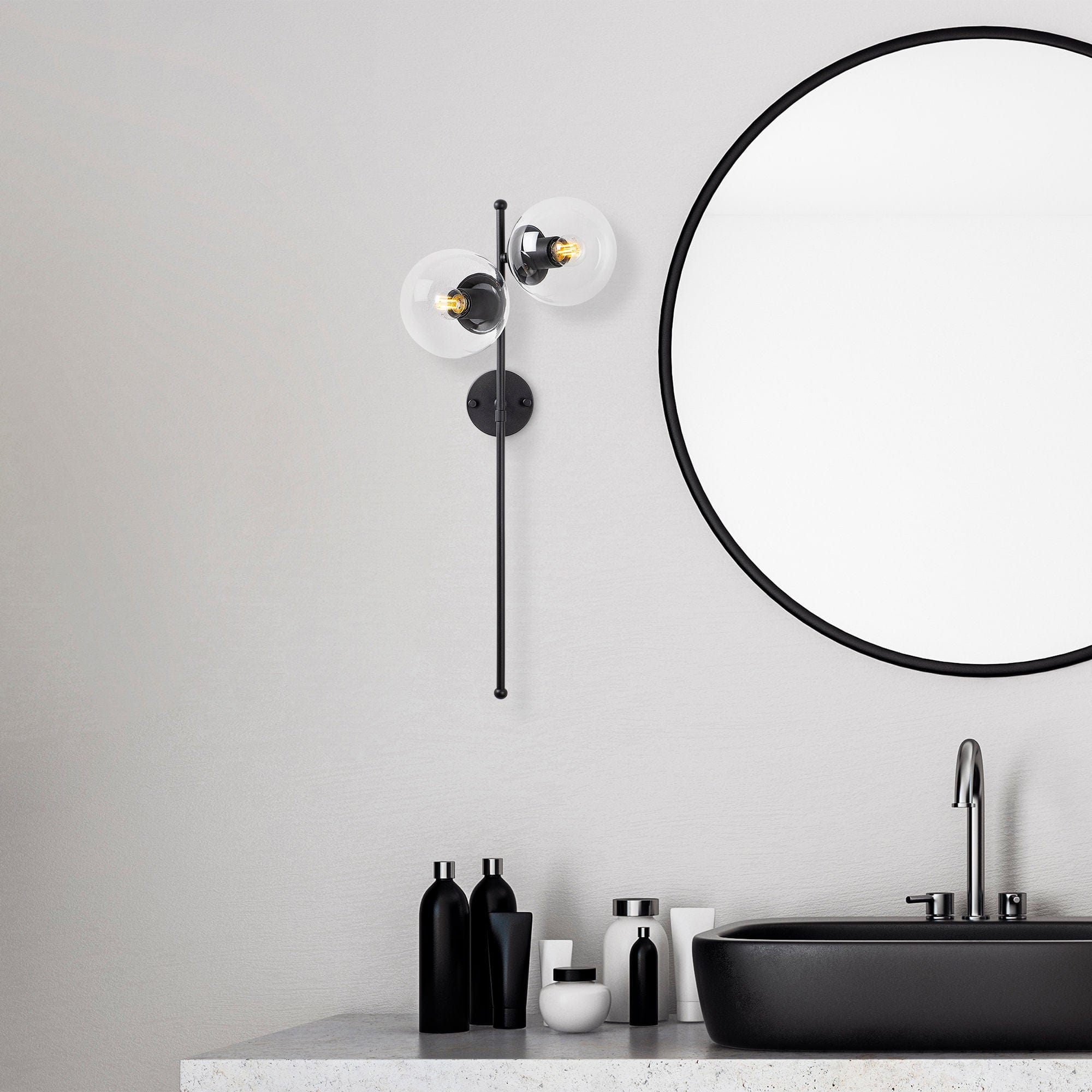 Asir Lampada da parete Fazli 10415 Nero