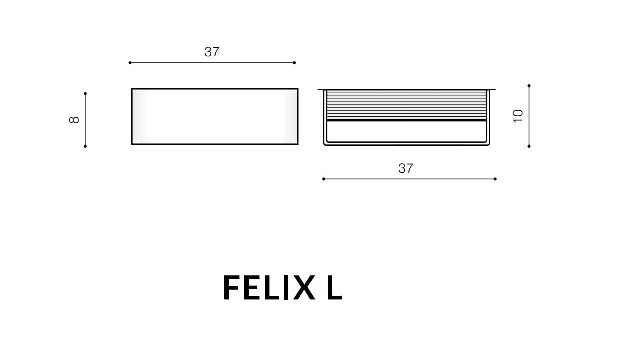 Azzarddo Lampada da parete Felix L AZ2427 Bianco