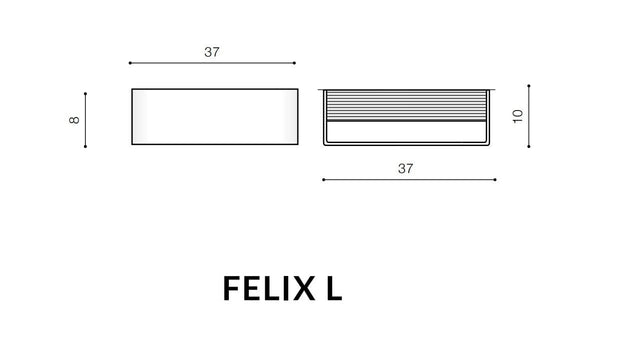 Azzarddo Lampada da parete Felix L AZ2427 Bianco