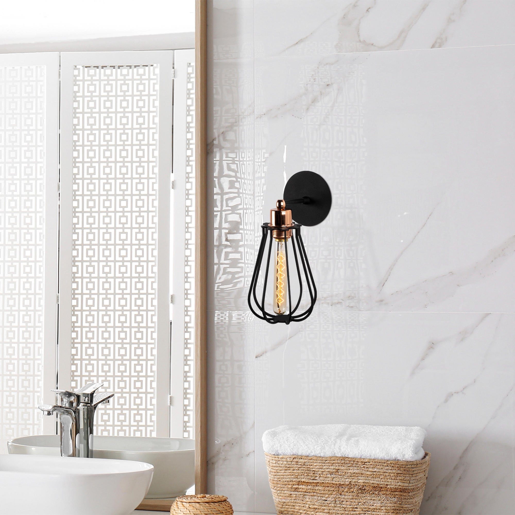 Asir Lampada da parete Fetiye N-1120 Nero