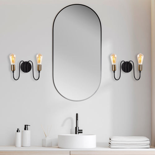 Asir Lampada da parete Firat 11521 Nero