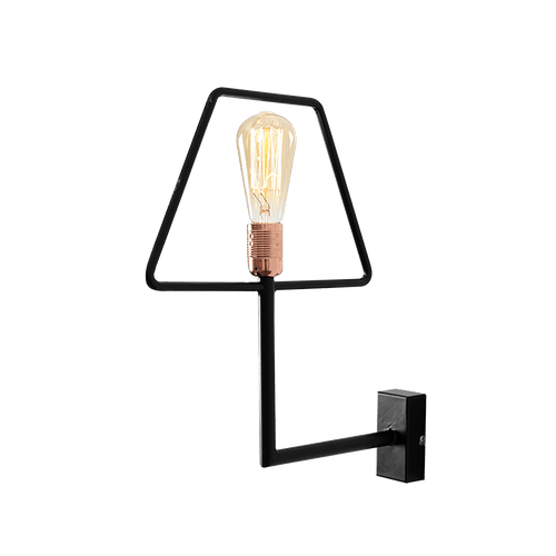 Customform Lampada da parete Firkant Nero