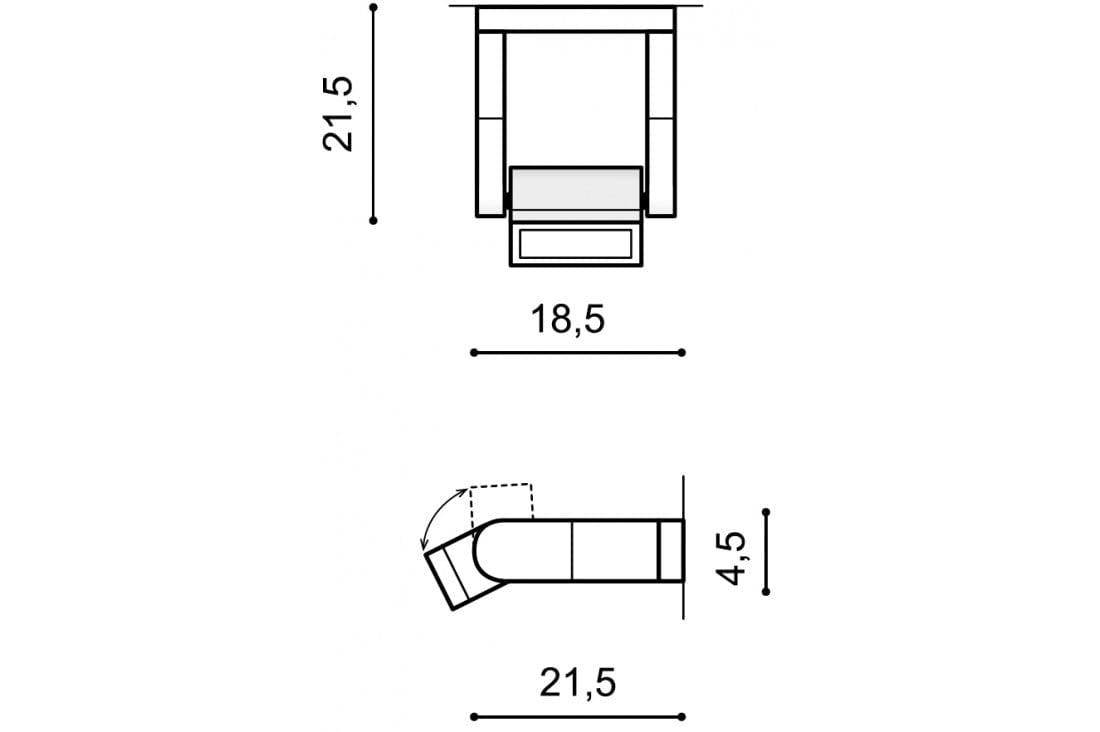 Azzarddo Lampada da parete Frame AZ2132 Grigio