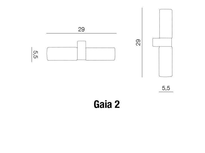 Azzarddo Lampada da parete Gaia 2 AZ1603 Bianco