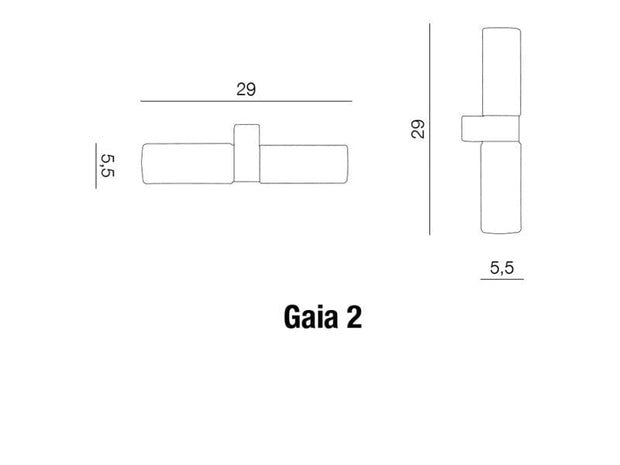 Azzarddo Lampada da parete Gaia 2 AZ1603 Bianco