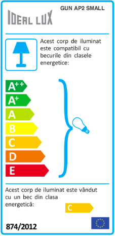 IdealLux Lampada da parete Gun AP2 Small