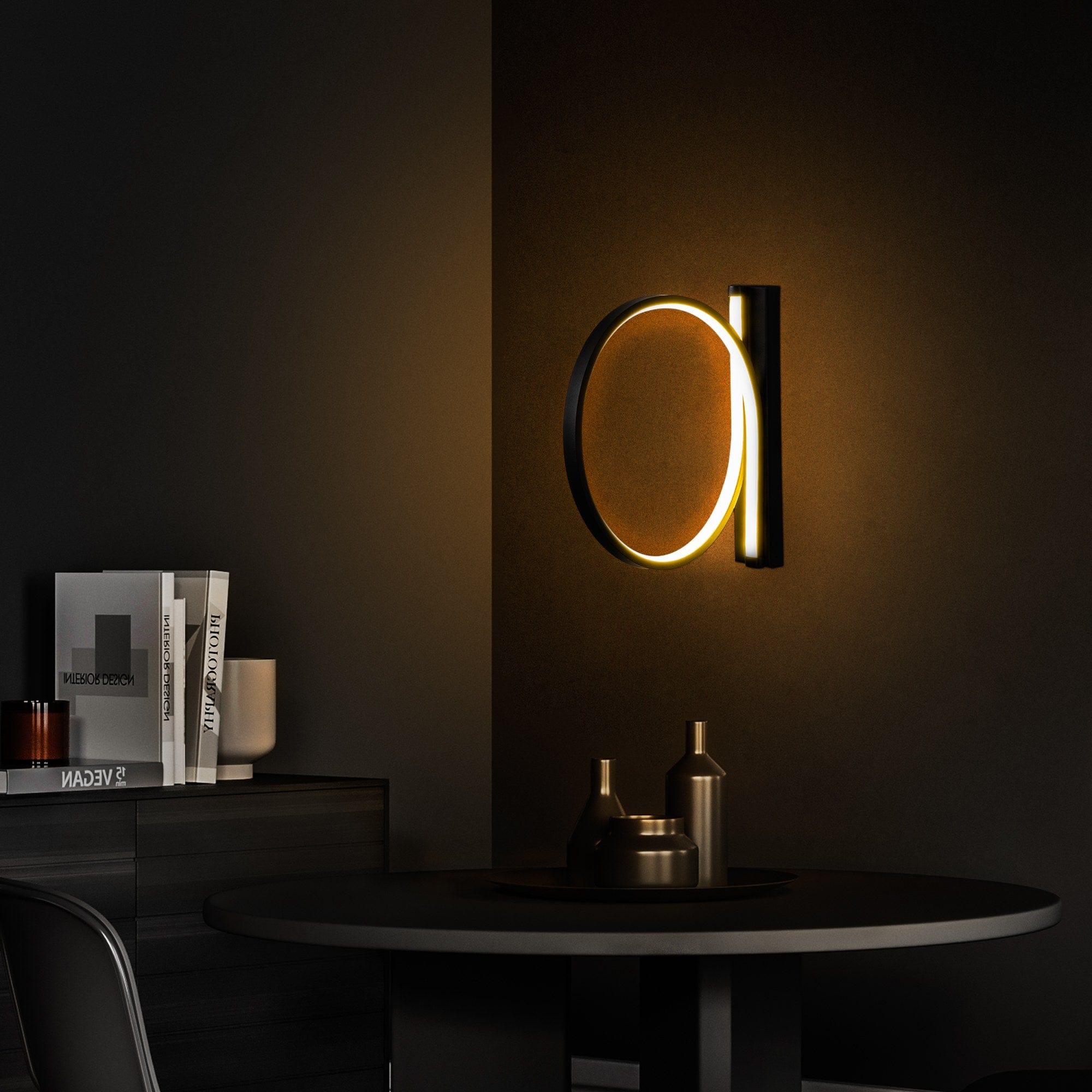 Asir Lampada da parete Halka 13306 Nero