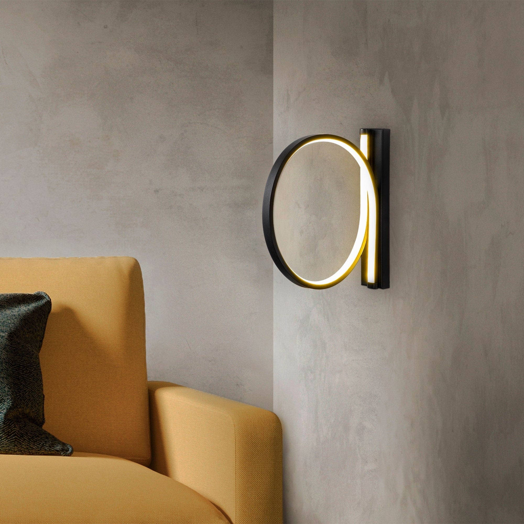 Asir Lampada da parete Halka 13306 Nero