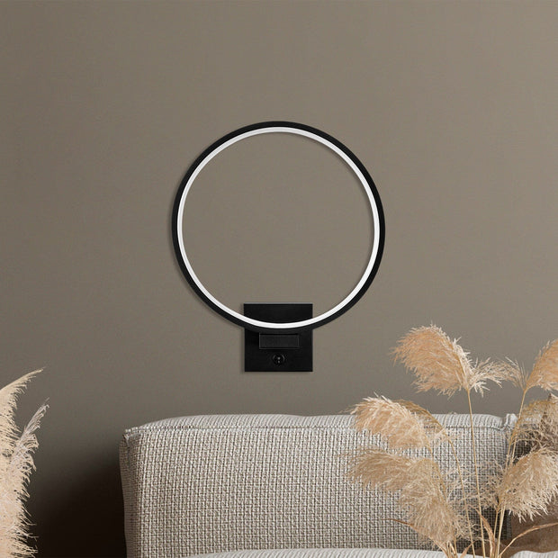 Asir Lampada da parete Halka 13309 Nero