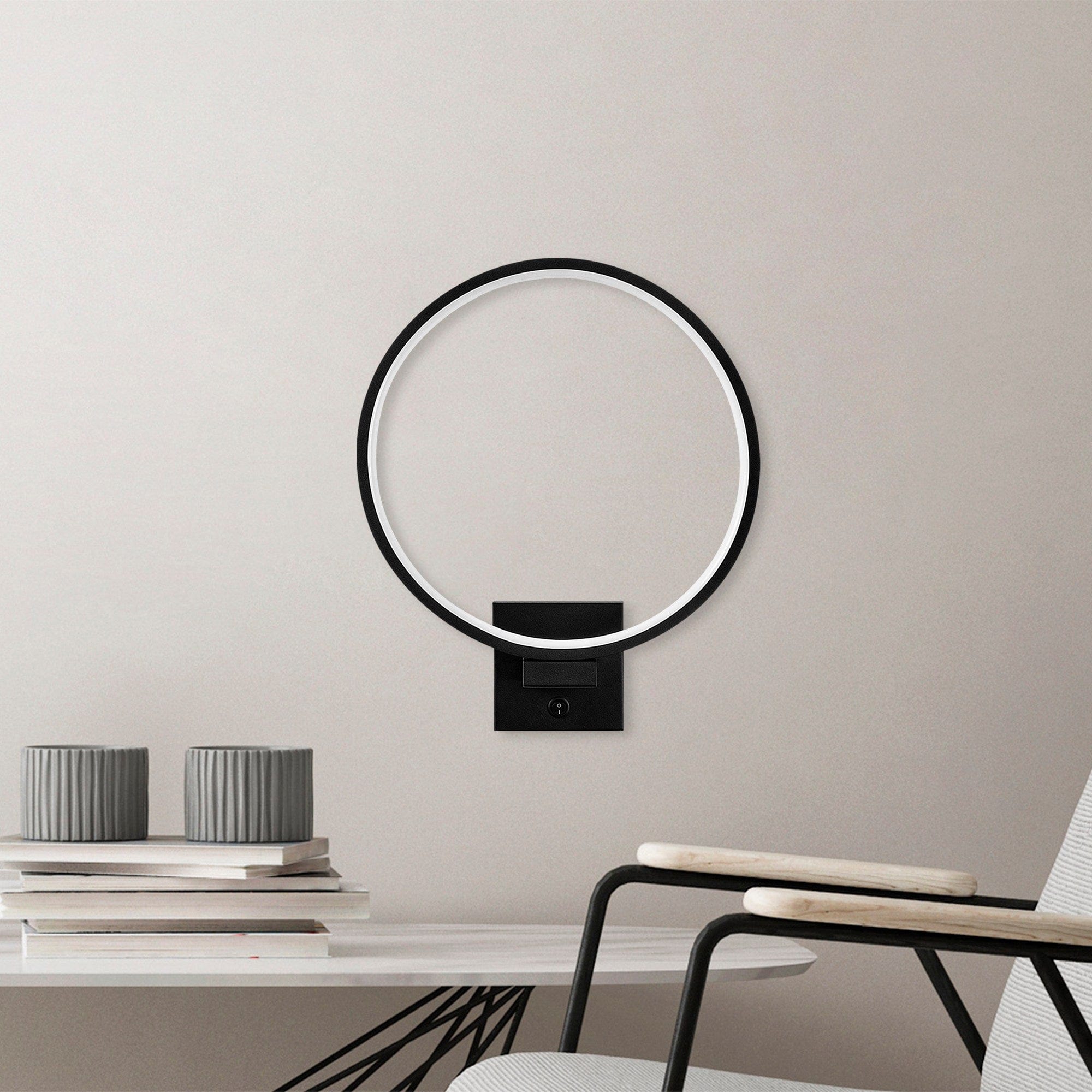 Asir Lampada da parete Halka 13309 Nero