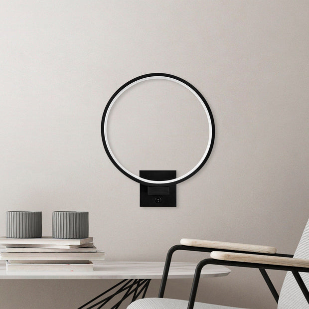 Asir Lampada da parete Halka 13309 Nero