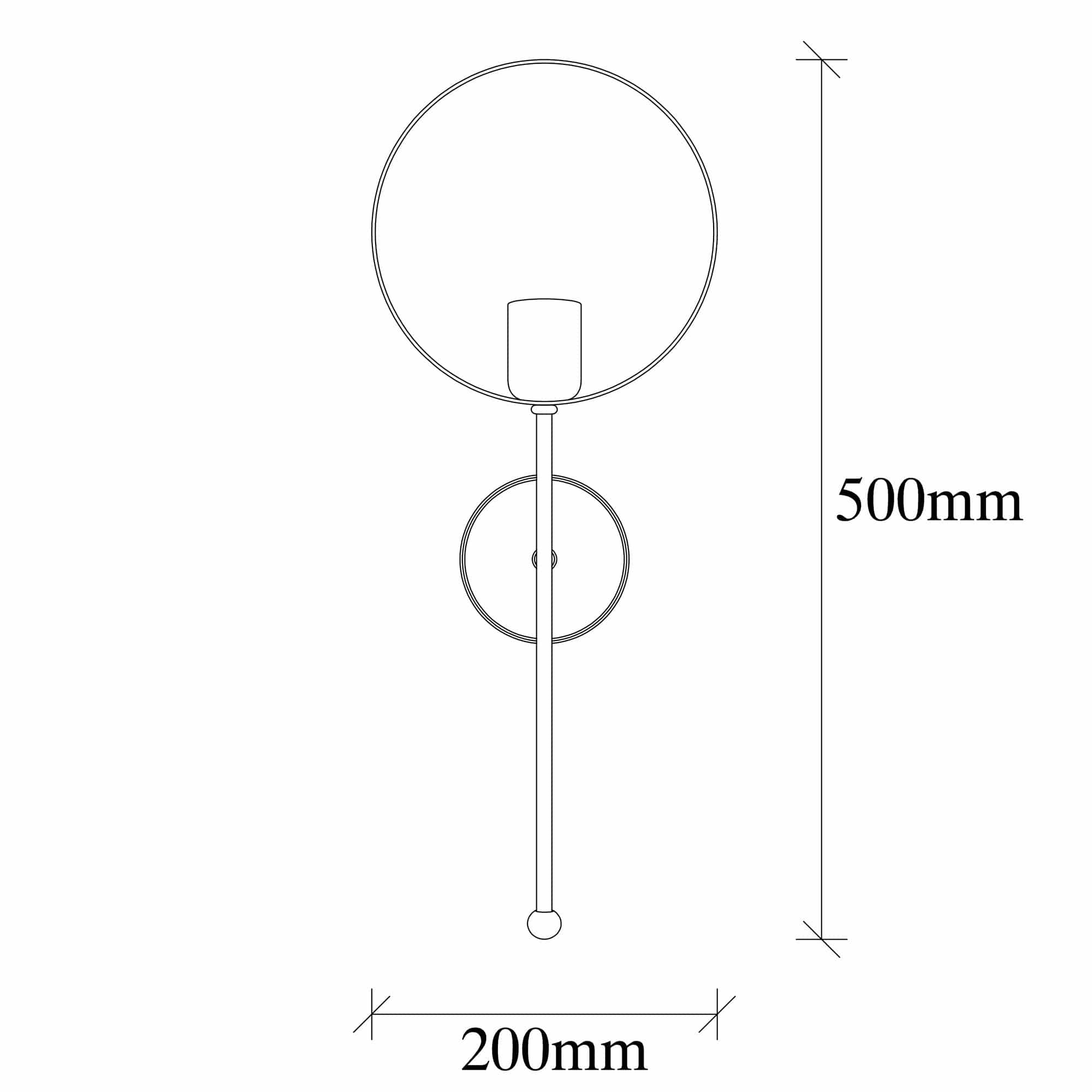 Asir Lampada da parete Halka 3936 Nero