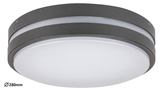 RabaLux Lampada da parete Hamburg Round Large 8848 Antracite
