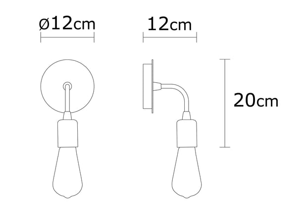 Asir Lampada da parete Harput N-1326 Ottone